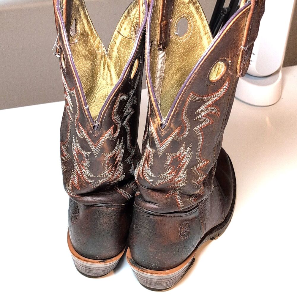 Double-H DH5159 Brown Western Equestrian Boots Men's US Size 7 Woman 8 - Picture 6 of 10